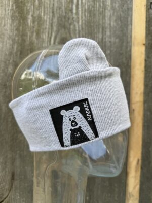 Grey bear headband