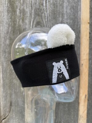 Black Panda headband - cozy ears
