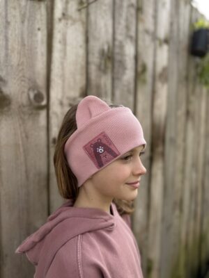 Old Pink bear headband RIB
