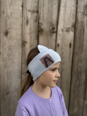Light blue bear headband