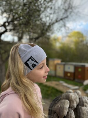 Grey bear headband