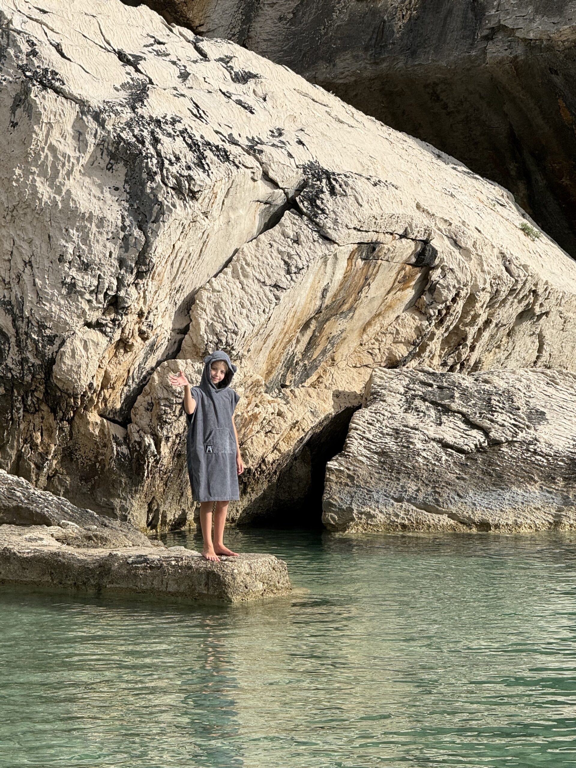 Bamboo Bear Grey poncho – Obrázok 7
