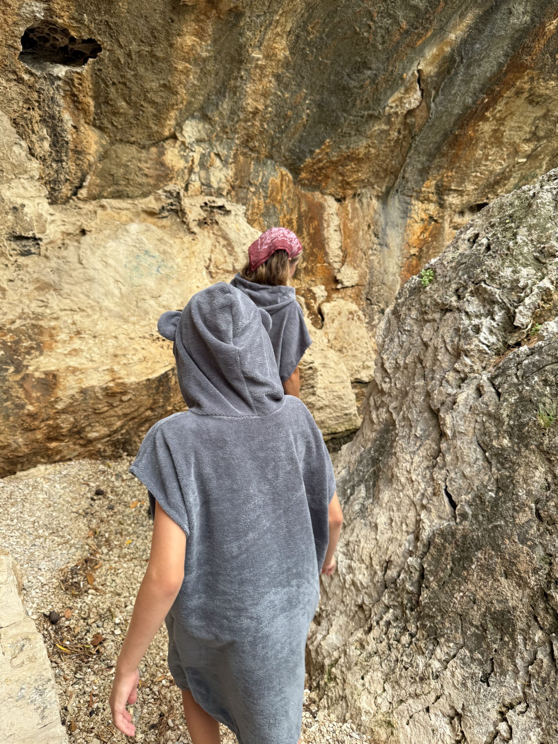 Bamboo Bear Grey poncho – Obrázok 5